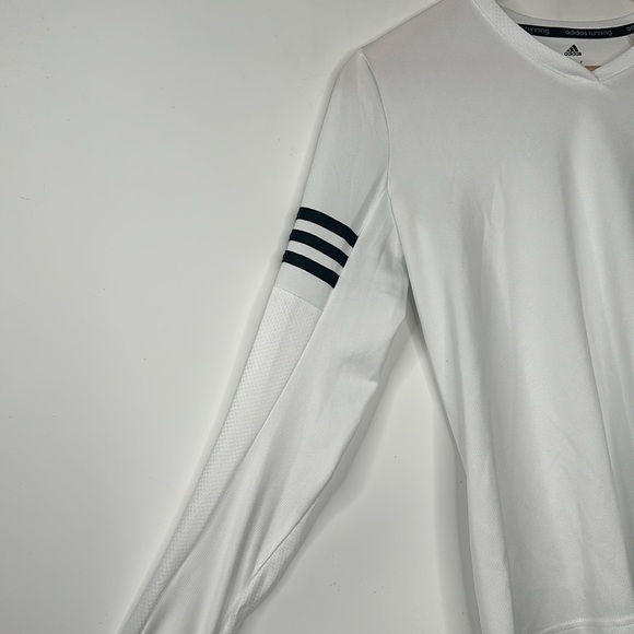Adidas Response Long Sleeve V Neck Athletic Shirt Womens Size S White - Picture 5 of 7